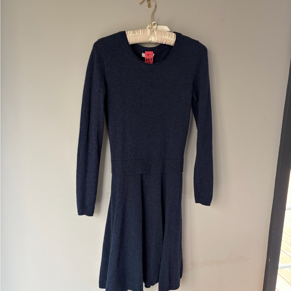 Joie Long Sleeve Navy Knit Dress